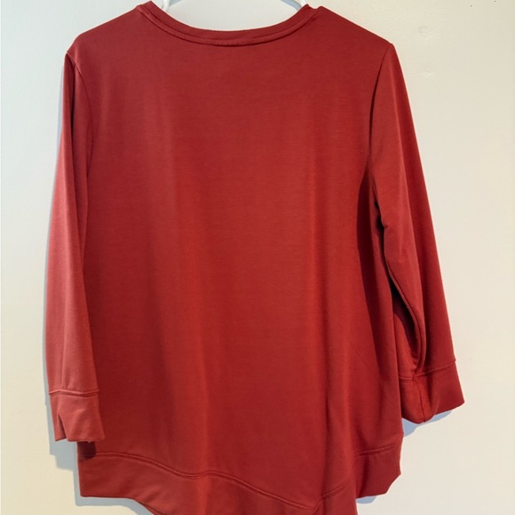Simply Vera Vera Wang Kids Long Sleeve Tops - Olive and Burgundy - Picture 9 of 10